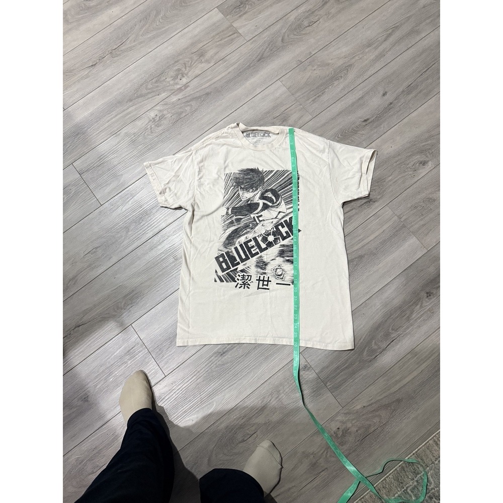 Blue Lock Graphic T-Shirt Men Large Cream Good Yoichi Isagi Manga Anime Tee - Picture 3 of 4